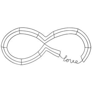 Infinity love symbol wreath frame/form. 27.5x11.75 inch. Valentines. Set Of 5